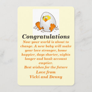 Tarjeta recién nacida