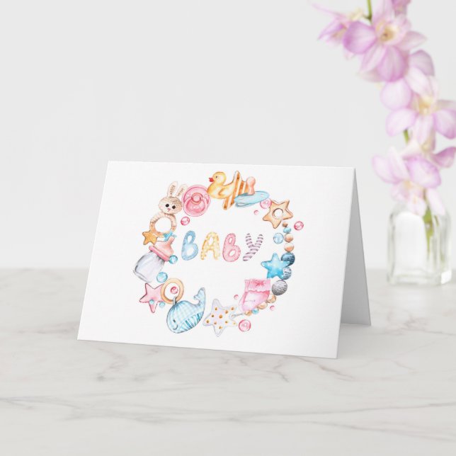 Tarjeta Recién nacido (Orquídea)