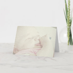 Tarjeta Recién nacido aquí o en la manera