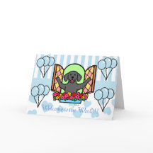 Recién nacido azul de Labrador negro felicitacione