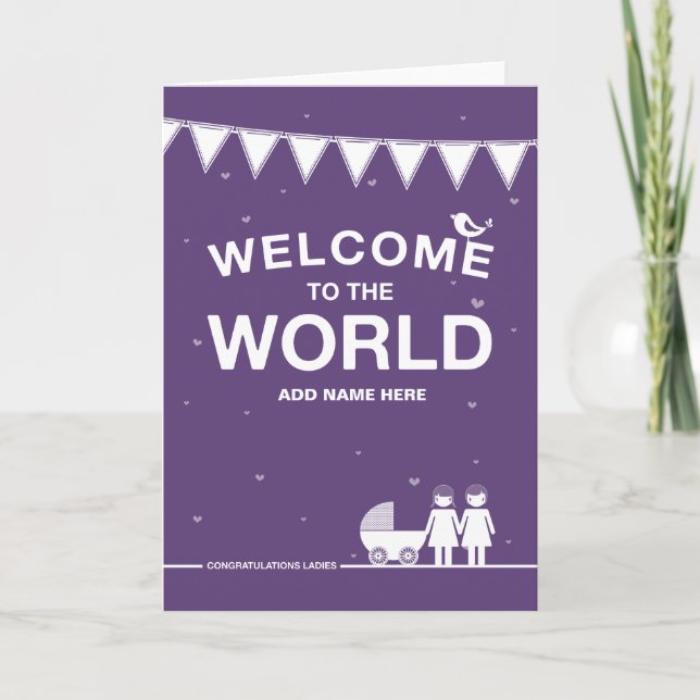 Tarjeta "Recién nacido" de diseño no directo (Anverso)