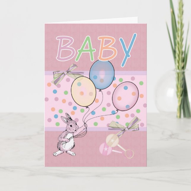 Tarjeta Recién nacido de felicitaciones a Baby Girl (Anverso)