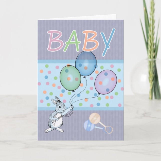 Tarjeta Recién nacido de felicitaciones de Baby Boy (Anverso)