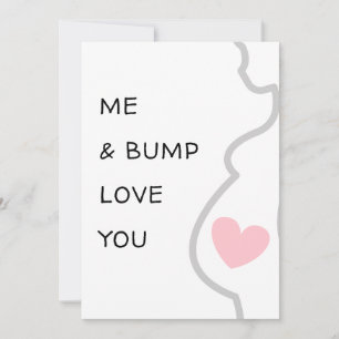 Tarjeta Recién nacido/embarazo Yo y Bump te aman lindo