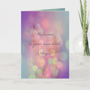 Tarjeta recién nacido Felicitaciones - Bokeh Tulips