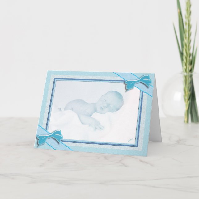 Tarjeta recién nacido, felicitaciones de bebé (Anverso)