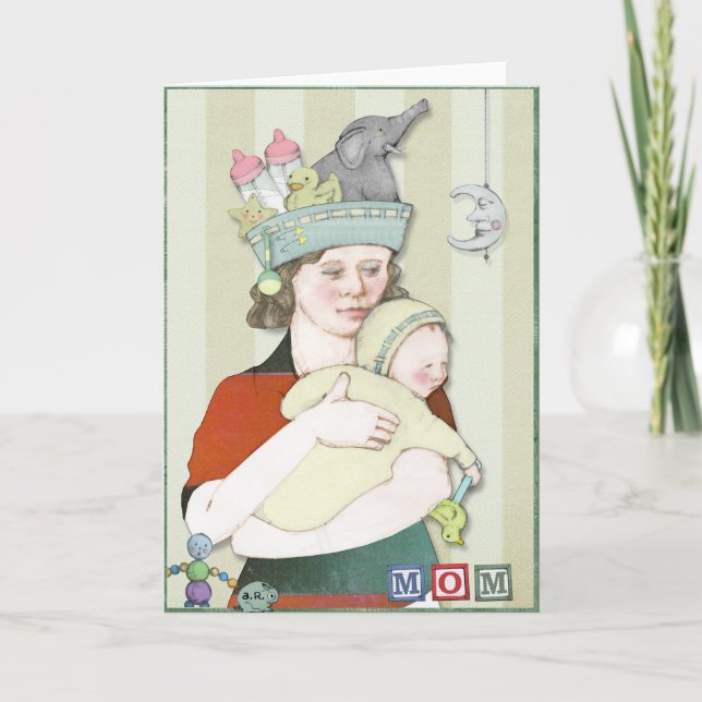 Tarjeta Recién nacido o Día de la Madre (Anverso)