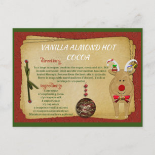 TARJETA RECIPE DE Navidades de Cacao Caliente de A