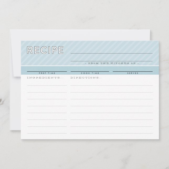 TARJETA RECIPE MODERNA lindo organizador huevo de  (Anverso)