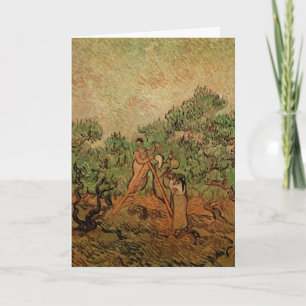 Tarjeta Recolección de aceitunas por Vincent van Gogh