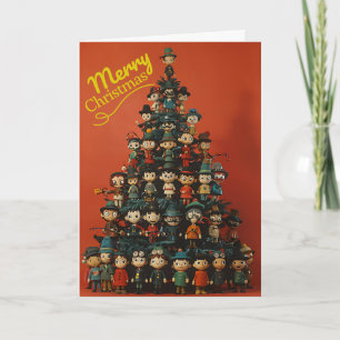 Tarjeta Recolección de árbol de Navidad