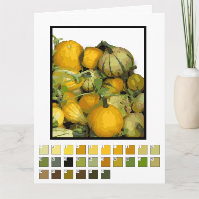 Tarjeta - Recolección de Gourd por número. (Anverso)