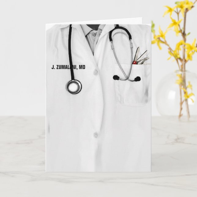 Tarjeta Reconocimiento al médico (flor amarilla)