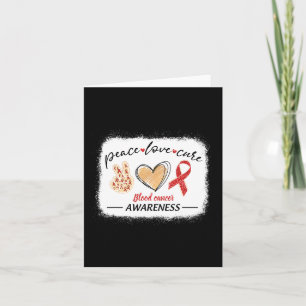 Tarjeta reconocimiento de cáncer de sangre coincidente paz
