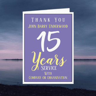 Tarjeta Reconocimiento de premios de servicio largo