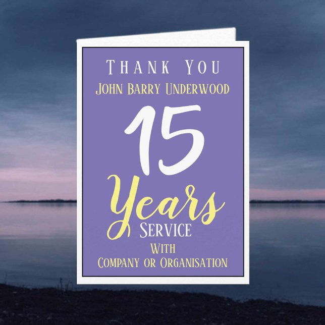 Tarjeta Reconocimiento de premios de servicio largo (Subido por el creador)