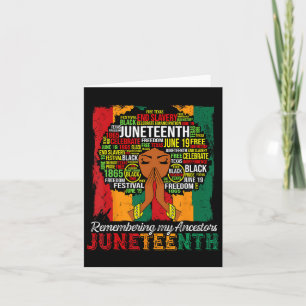 Tarjeta Recordando a mis antepasados el 19 de junio celebr