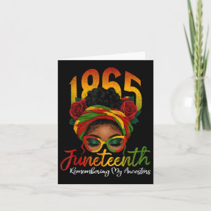 Tarjeta Recordando a mis antepasados mujeres negras Ju