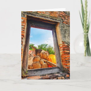 Tarjeta Recordando Buda, Ayutthaya