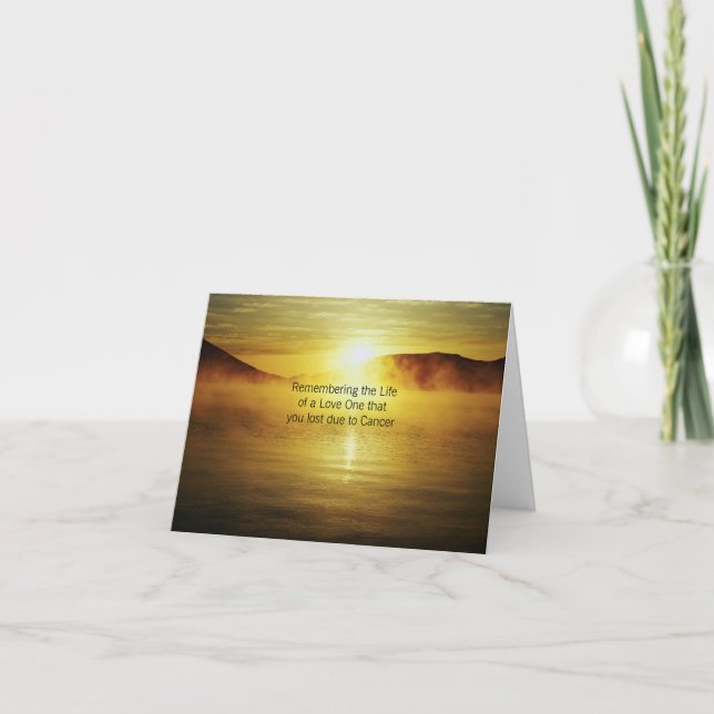 Tarjeta Recordando la vida de uno amoroso que perdiste (Anverso)