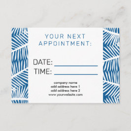 Tarjeta recordatorio de cita de salón