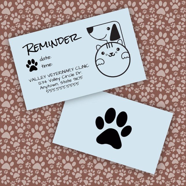 Tarjeta recordatorio de citas para Mascotas de gat (Subido por el creador)