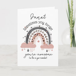 Tarjeta Recordatorio del arcoiris personalizado: ¡Eres aso