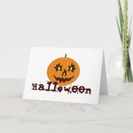 Tarjeta Recordatorio divertido de Halloween calabaza