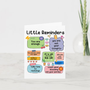 Tarjeta Recordatorios de que usted es suficiente concienci