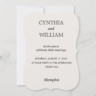 Tarjeta recortada en relieve - Invitación de boda