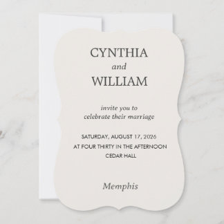 Tarjeta recortada en relieve - Invitación de boda