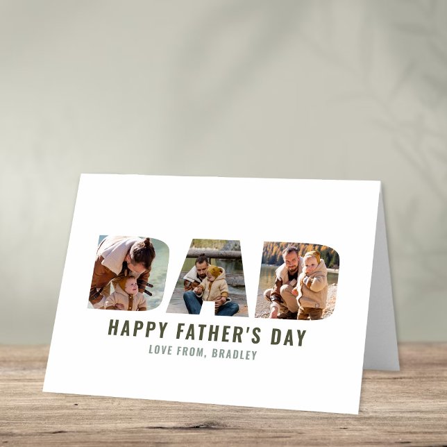 Tarjeta Recorte moderno de "DAD" para el Día del Padre (Subido por el creador)