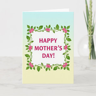 Tarjeta rectangular del Día de la Madre