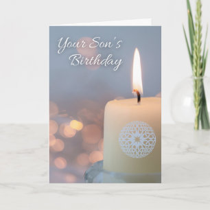 Tarjeta Recuento de cumpleaños de sus hijos con velas