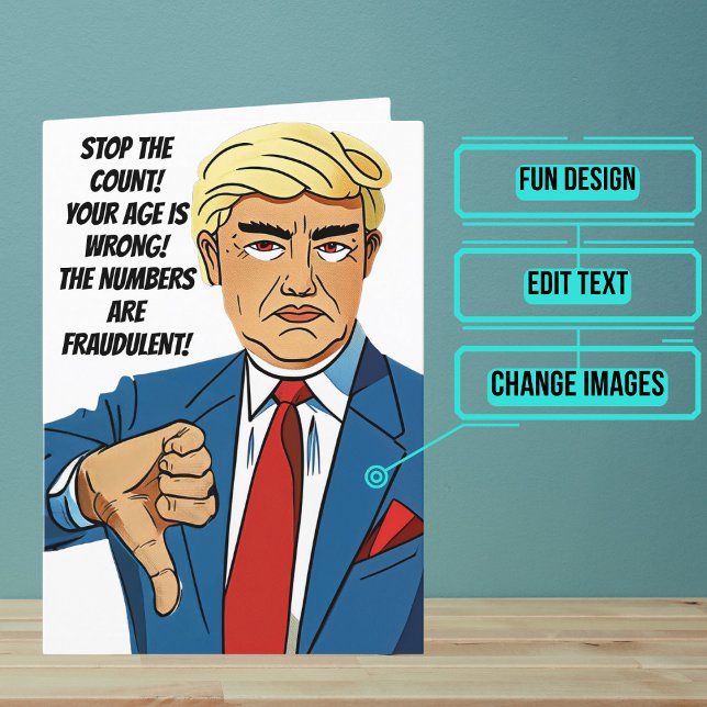 Tarjeta Recuento fraudulento de Trumpismos divertidos (Please enjoy our card and see the full collection)