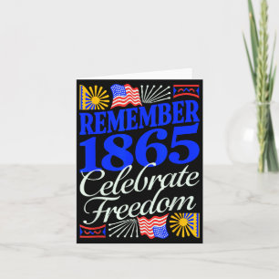 Tarjeta Recuerda 1865 celebra juneteenth patriótico