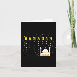Tarjeta Recuerda a Allah Ramadán Mubarak Kareem