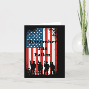 Tarjeta Recuerda a los Caídos Memorial Day Bandera America