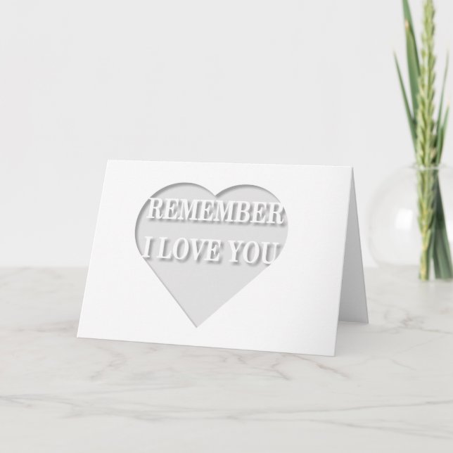 Tarjeta Recuerda Que Te Amo (Anverso)