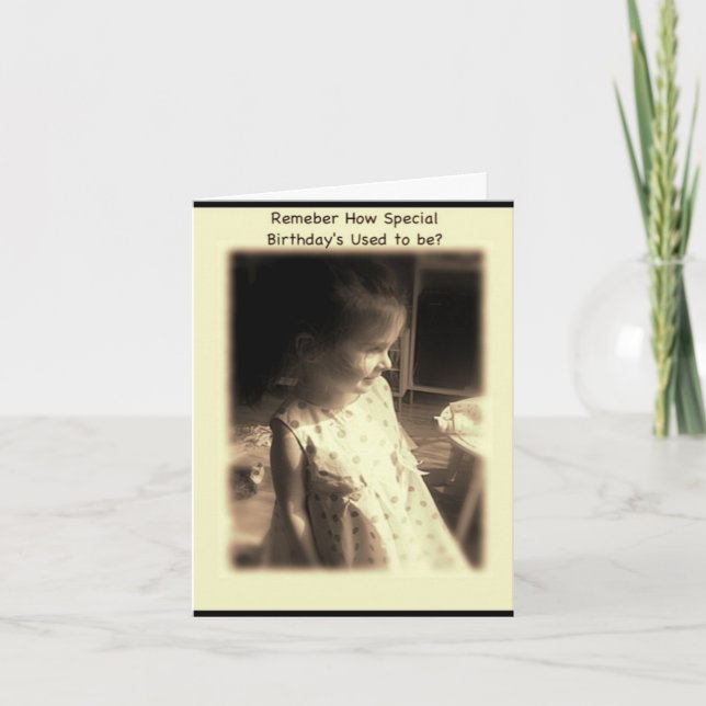 Tarjeta ¿Recuerdan lo especial que solía ser BIrthday? (Anverso)