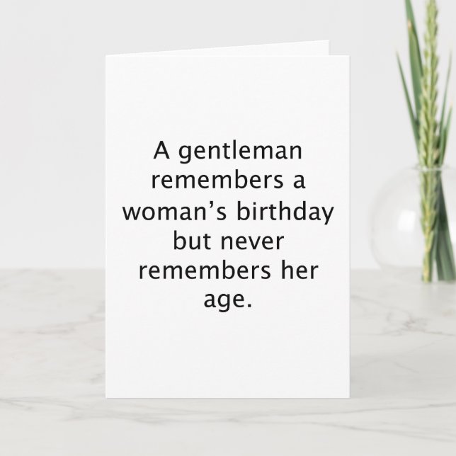 Tarjeta Recuerde el cumpleaños de una mujer (Anverso)