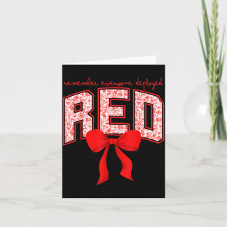 Tarjeta Recuerden a todos los despliegues de lazo rojo del