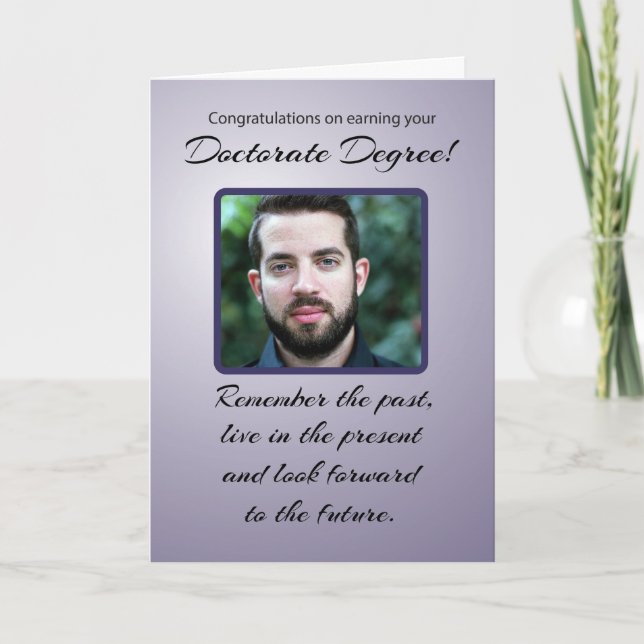 Tarjeta Recuerden graduación de foto de Personalizado de d (Anverso)