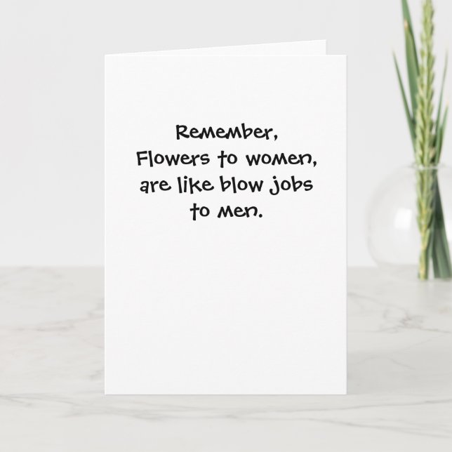 Tarjeta Recuerden, las flores para las mujeres, son como s (Anverso)