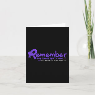 Tarjeta Recuerden Para Aquellos Que No Pueden Alzheimer