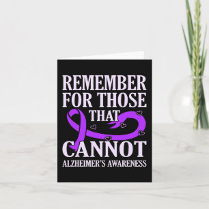 Tarjeta Recuerden para los que no pueden alzheimer