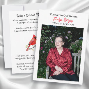 Tarjeta Recuerdo conmemorativo del poema del cardenal