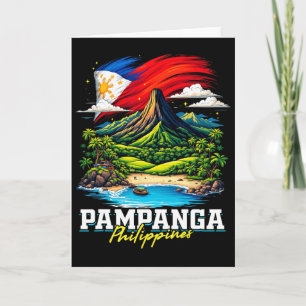 Tarjeta Recuerdo de bandera filipina Pampanga Filipinas
