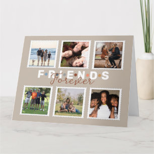 Tarjeta Recuerdo de Colage de Fotos de Amigos Modernos par