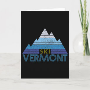 Tarjeta Recuerdo de esquí de Vermont Deportes de montaña v
